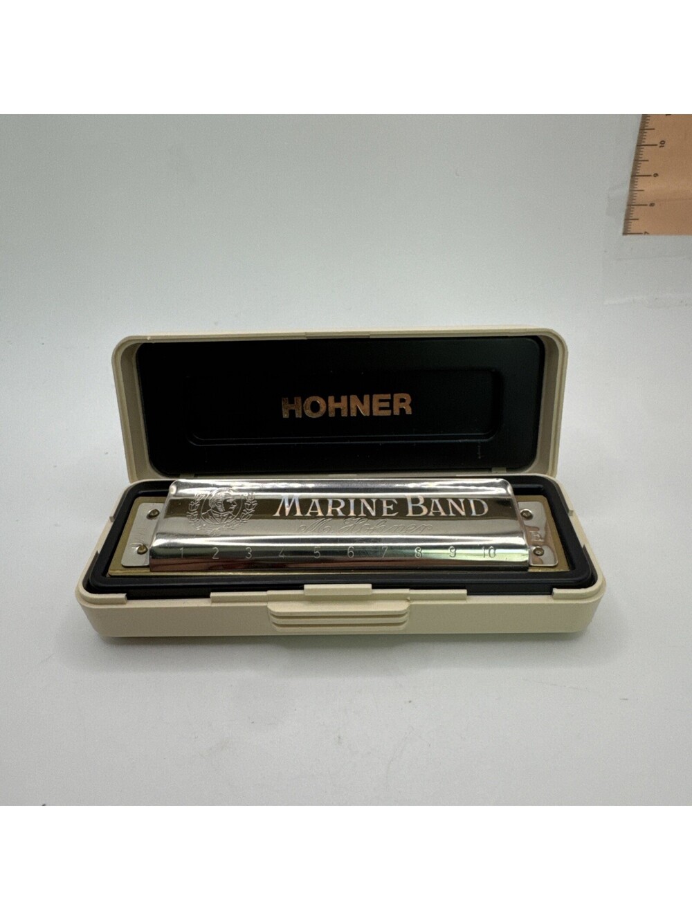 VTG M Honer Marine Band Harmonica In Plastic Case No 1896 Germany - NOS